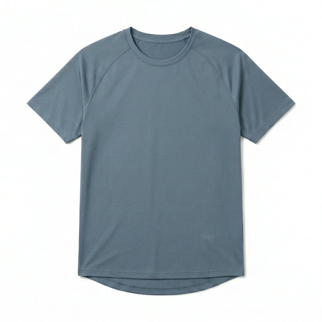 Surhacnve™ AxisForm Men’s Raglan Performance T-Shirt | Quick-Dry Workout Tee, Minimal Athletic Shirt, Stretch Training Top